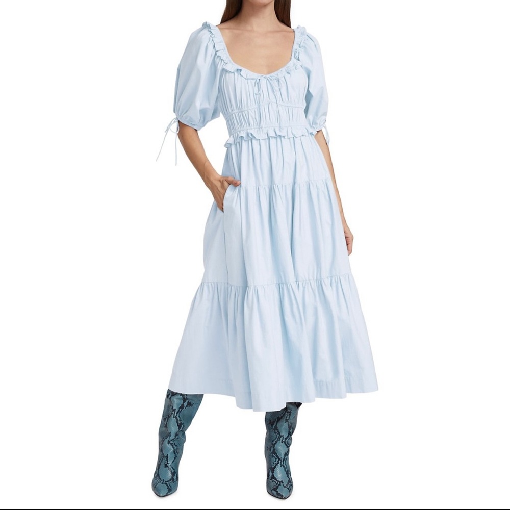 En Saison Brielle Midi Dress in Blue (size Small)